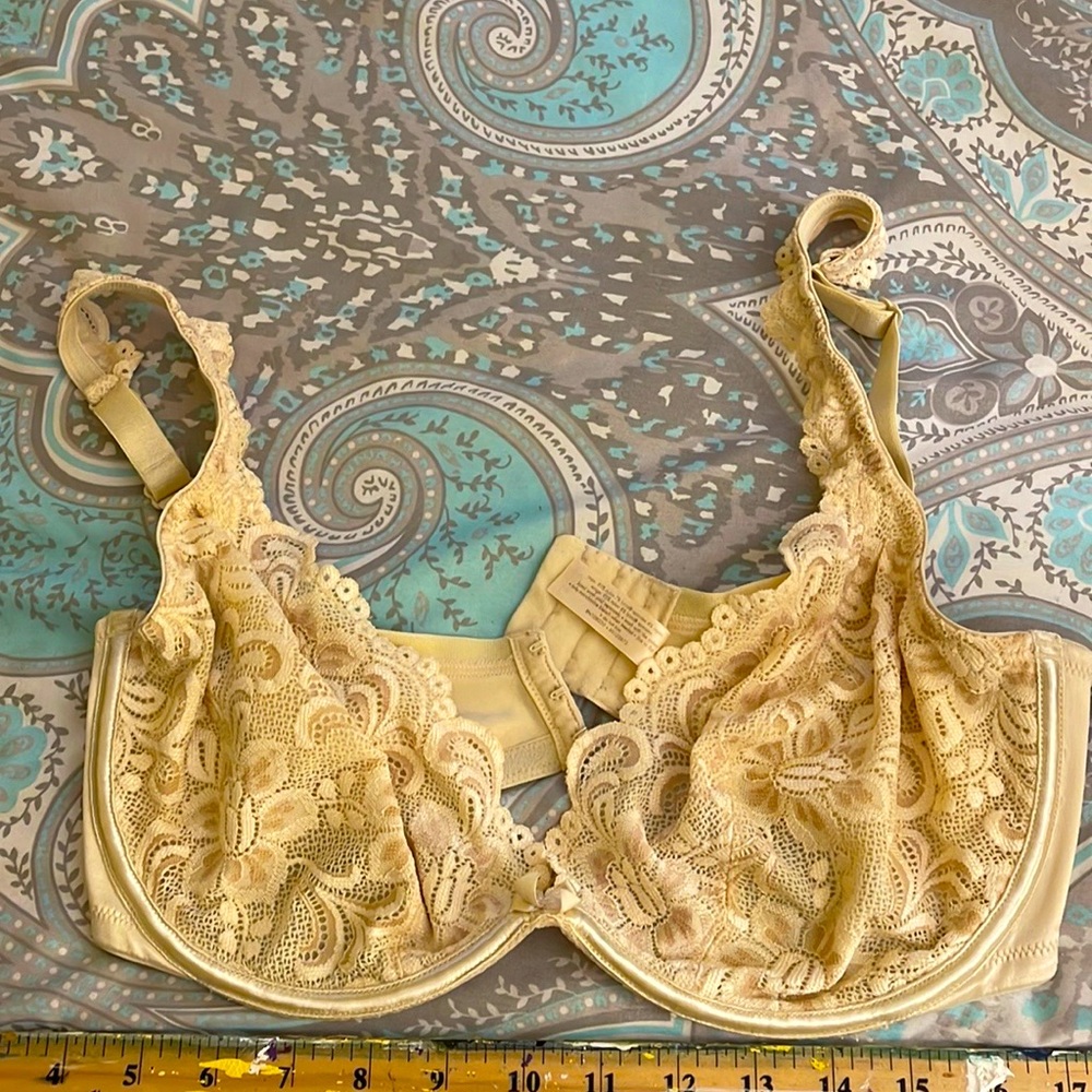 Cacique Yellow Lace Bra